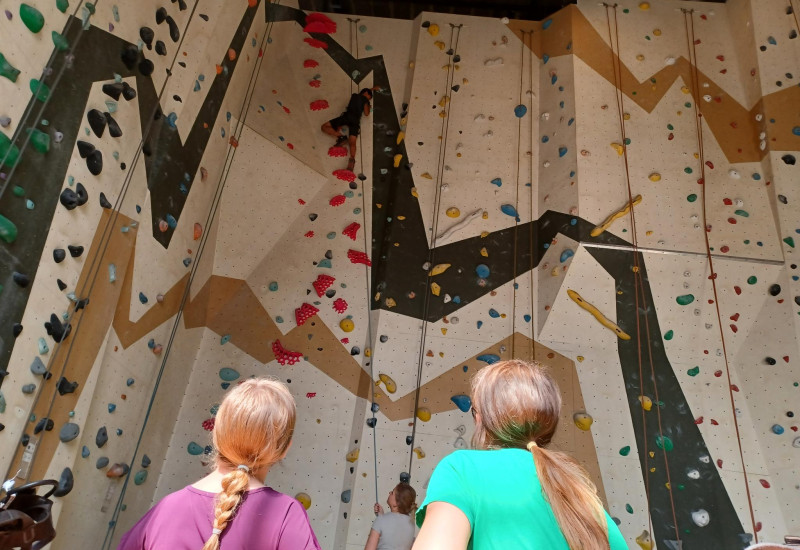 In der Kletterhalle